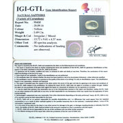 6.10 Ratti yellow sapphire with Govt Lab Certificate-(YELSA9T)